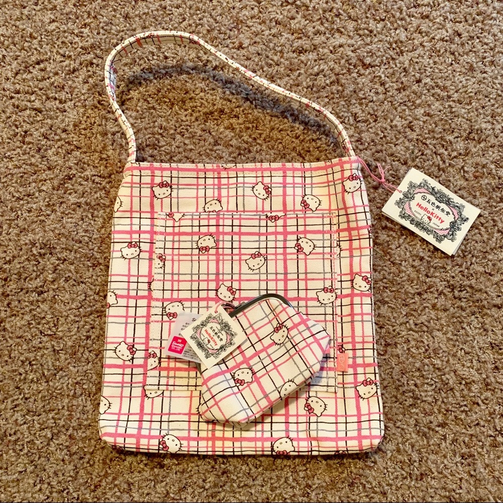 Hello Kitty Kyoto Japan Tote Bag and Change Purse